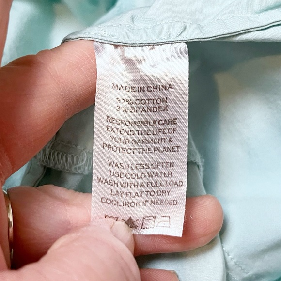 Hill House Home Ellie Nap Dress XS Bay Blue poplin stretch cotton ruffle midi - Picture 7 of 11